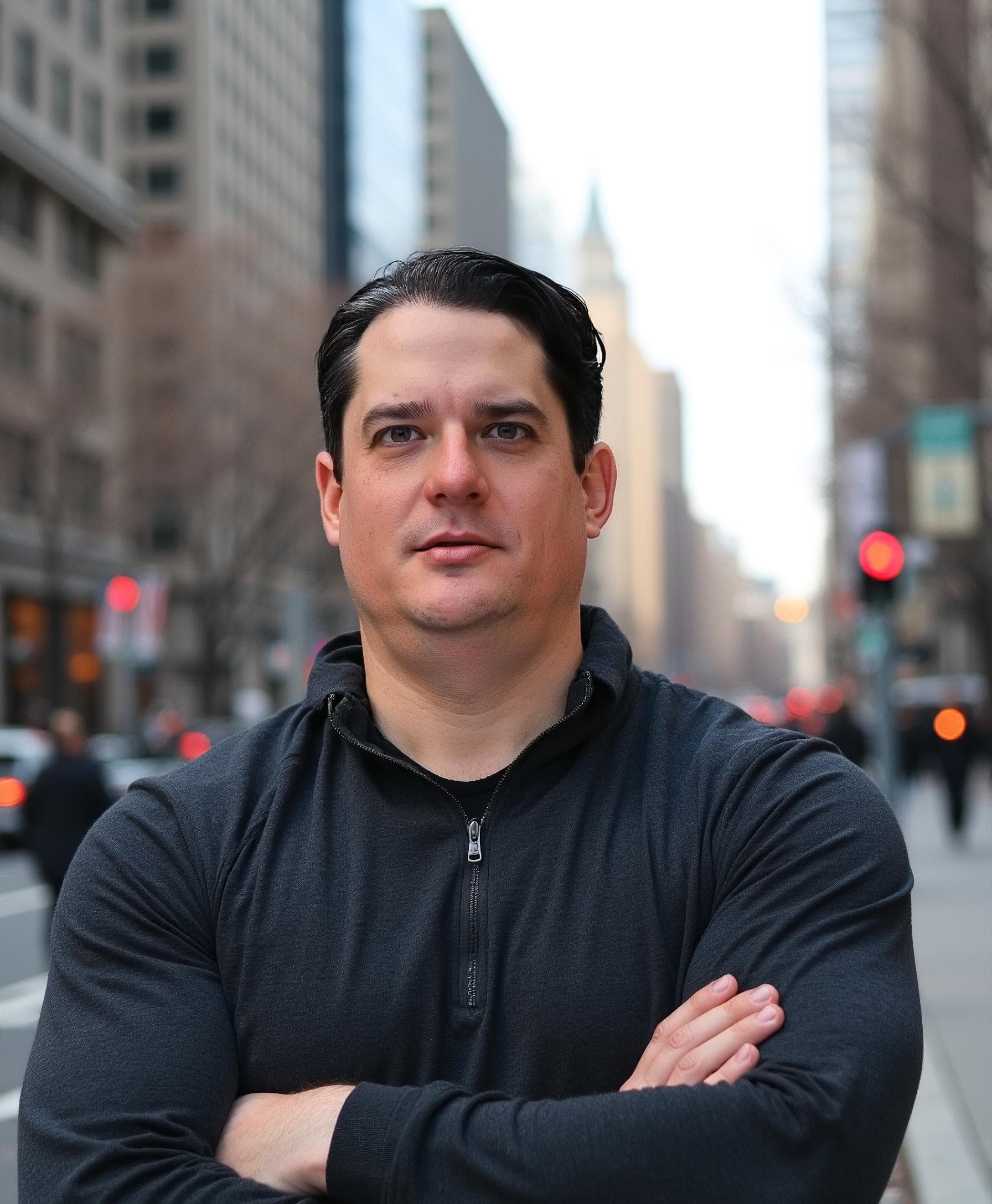 Andrew Steakley on Austin Avenue in downtown Waco